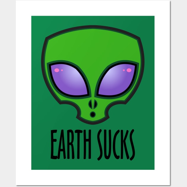 Earth Sucks Wall Art by DavesTees